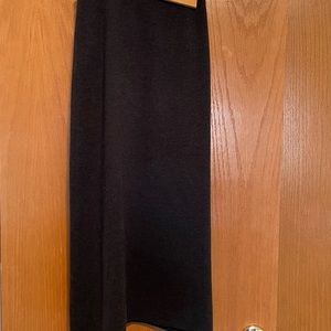 Eileen Fisher beautiful long wool knit straight skirt with a beautiful hemline.